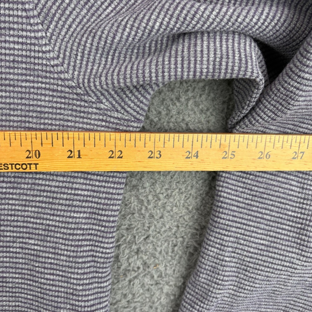 MICHAEL‎ KORS Mens Gray Striped Thermal Hoodie Pullover Long Sleeve Size XL - Picture 4 of 8
